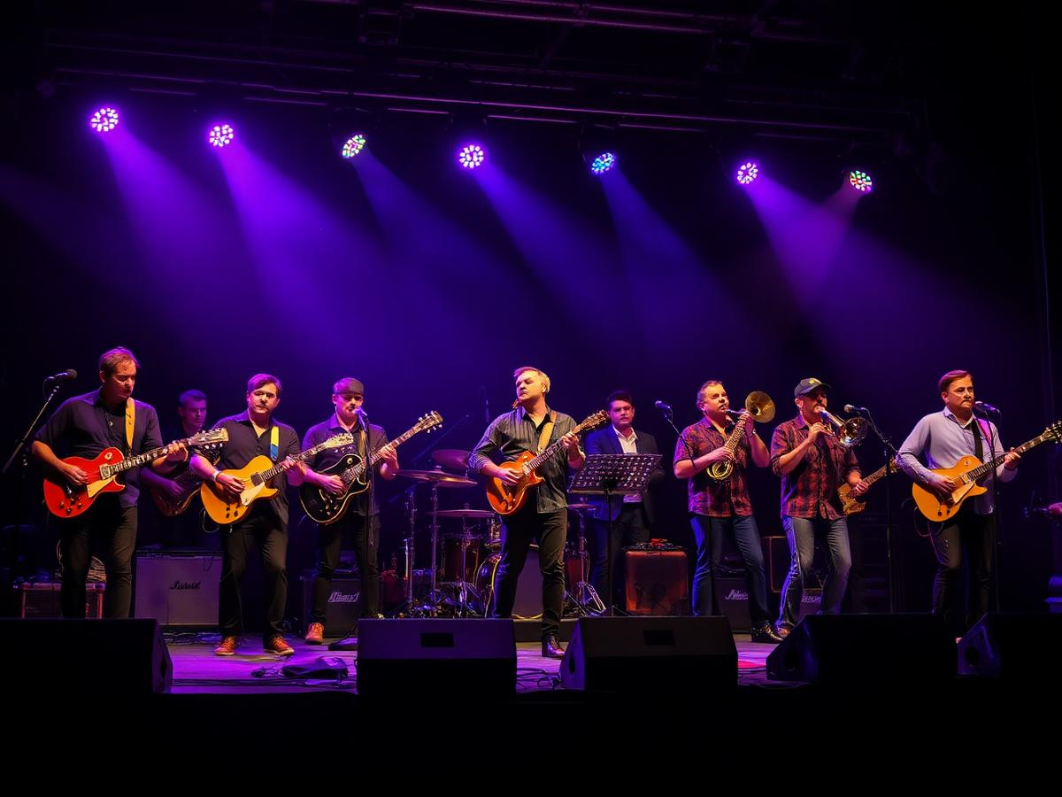 Grupo musical versátil tocando en vivo